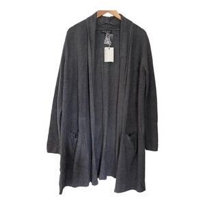 Barefoot Dreams Bamboo Chic Lite long cardigan - Graphite 1X - NWT